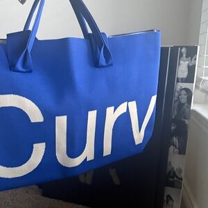 Blue 'Curv' Large Tote Bag - Stylish Everyday Carry